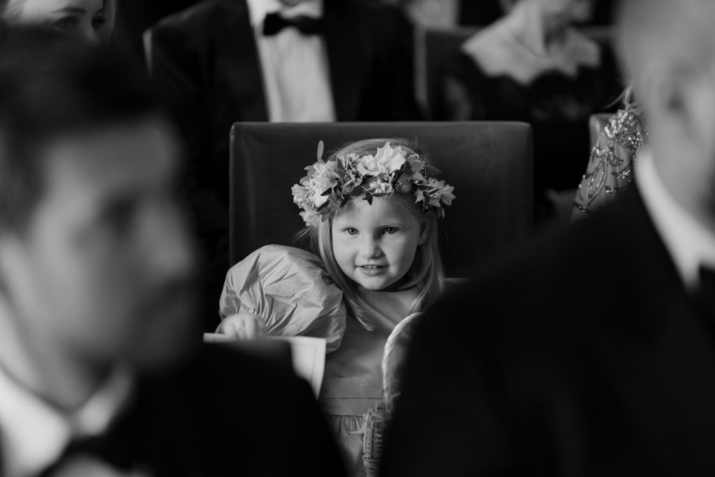 Little Girl waiting for the bride and groom